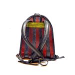 backpack red yellow green leathers
