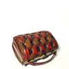 brown red handbag