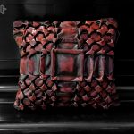 design-leather-pillow-handmade-embossed-cushion-squared-red
