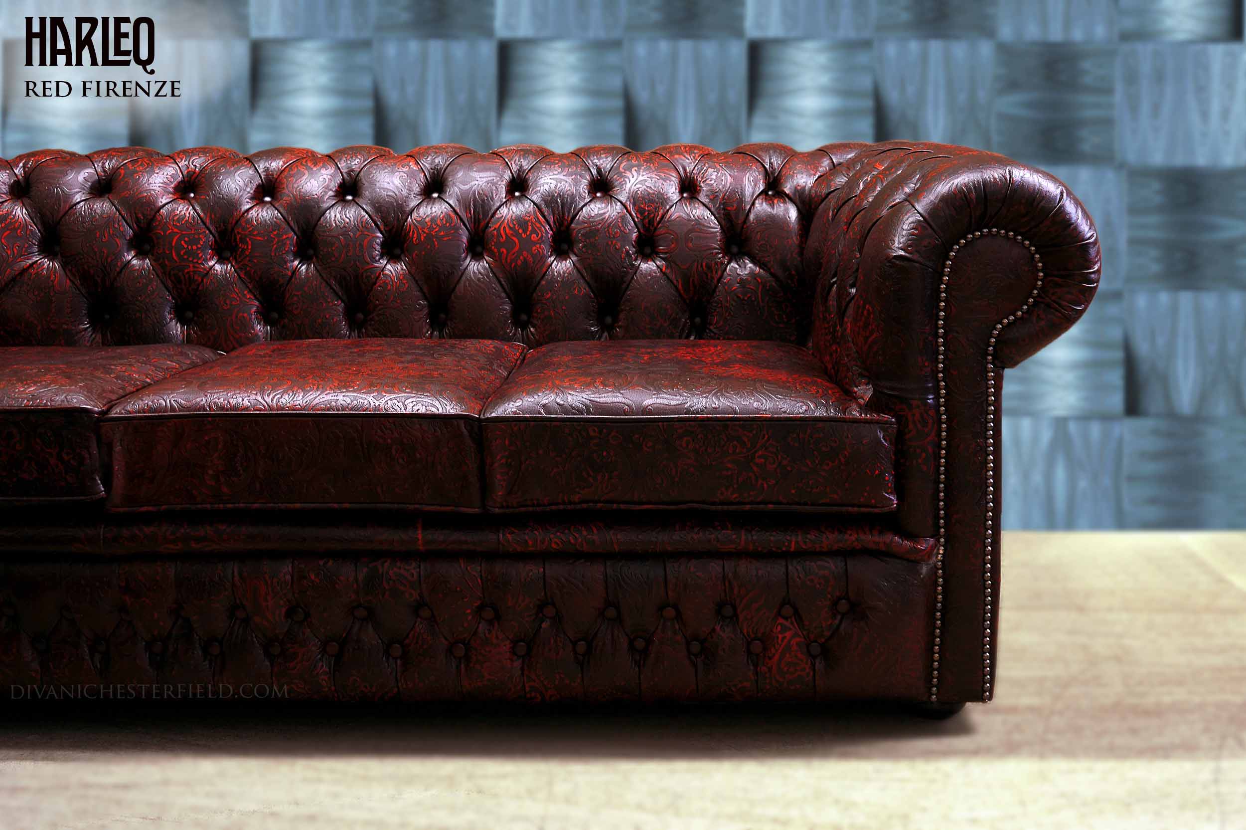 luxury-chesterfield-embossed-floreal-red-leather