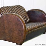 luxury modern deco style sofa 2 seater pipe tube paddings design modern leathers brown