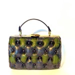 green black leather harleq bag