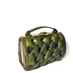 green leather vintage bag