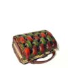 green red handbag leather