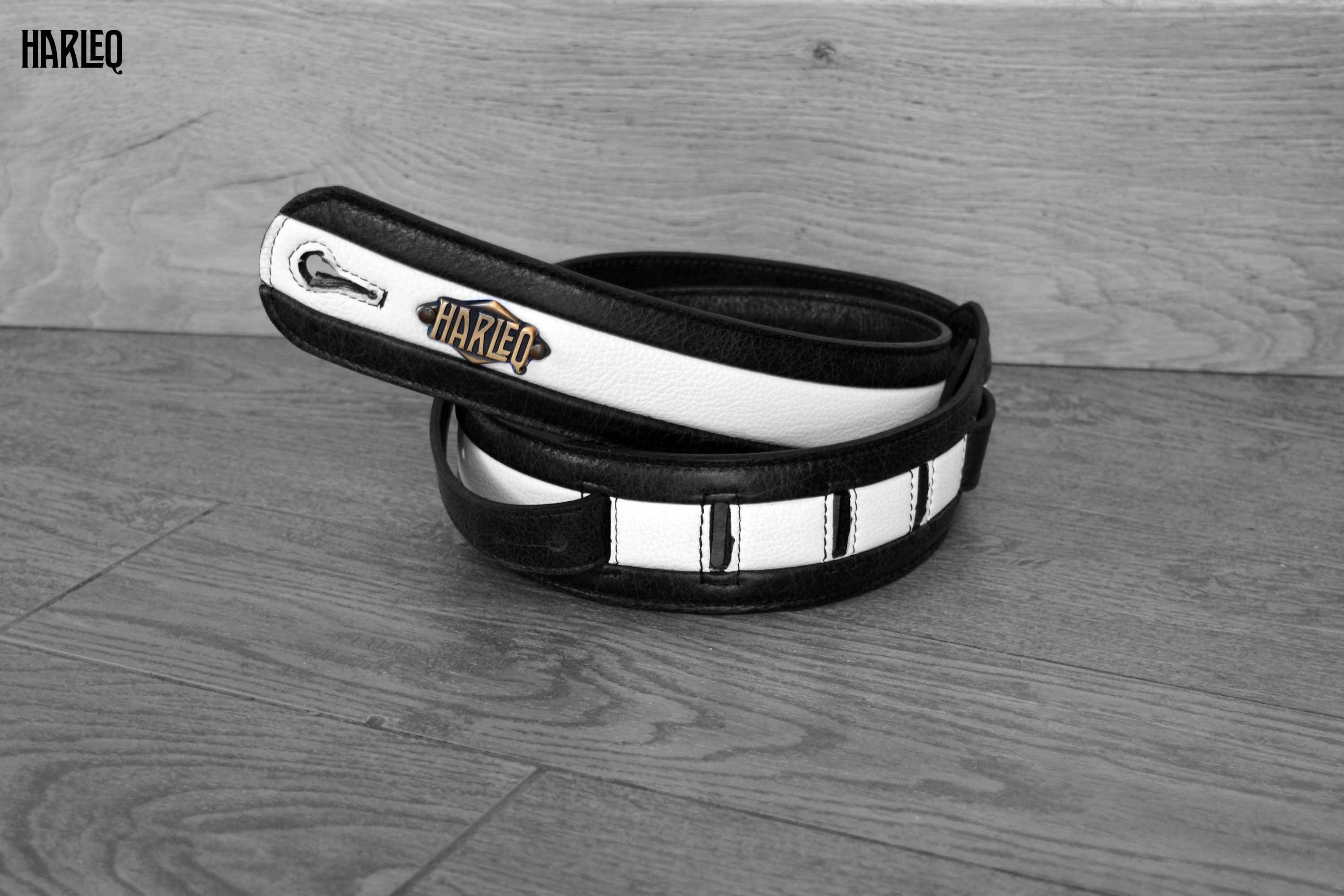 guitar-belt-leather-black-white-handmade-in-italy-customizable