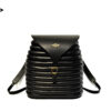 harleq curvy backpack leather black