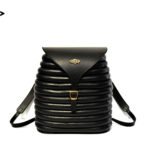 harleq curvy backpack leather black