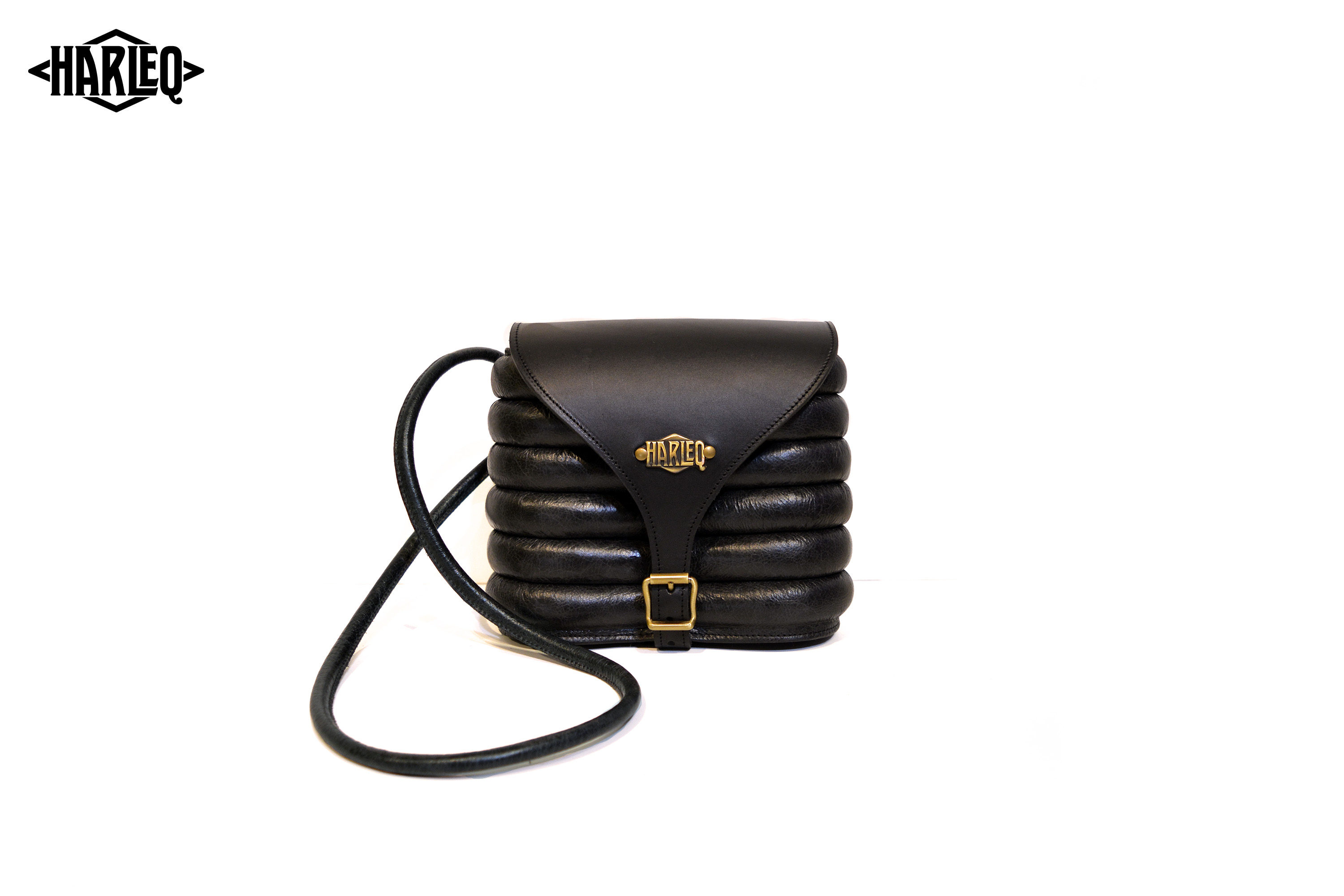 harleq curvy pochette black leather