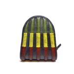 harleq luxury backpack red yellow green leathers