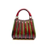 harleq the spine mini luxury bag red green leathers