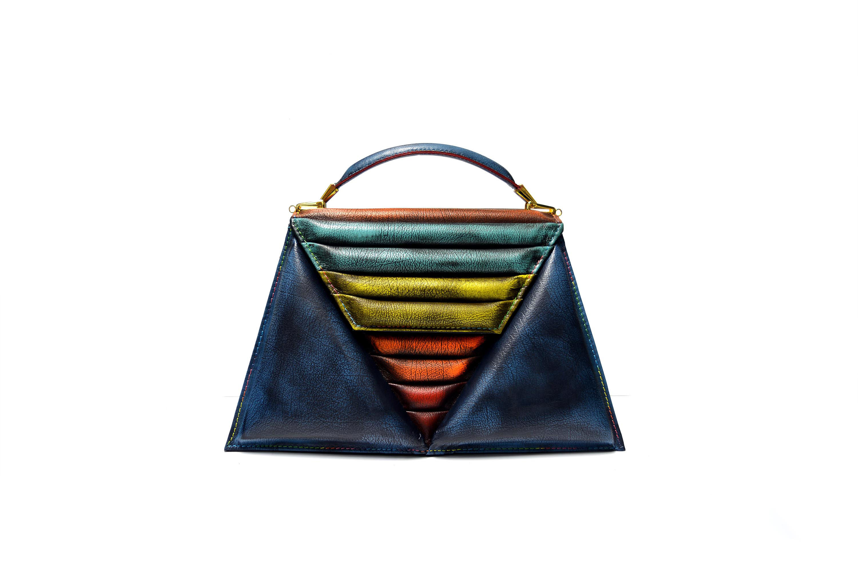 harleq triangles bag-multicolour patchwork