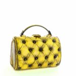 harleq luxury yellow vintage leather bag