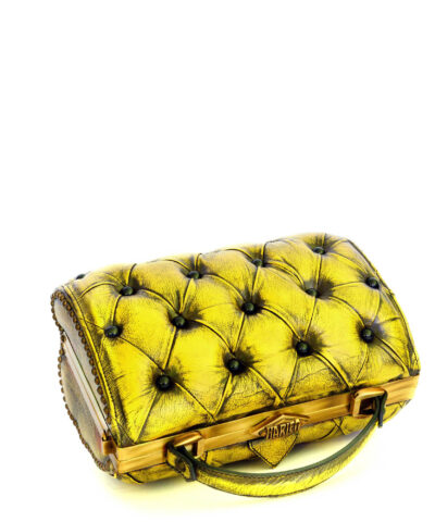 harleq luxury yellow vintage leather bag