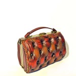 borsa rossa marrone pelle