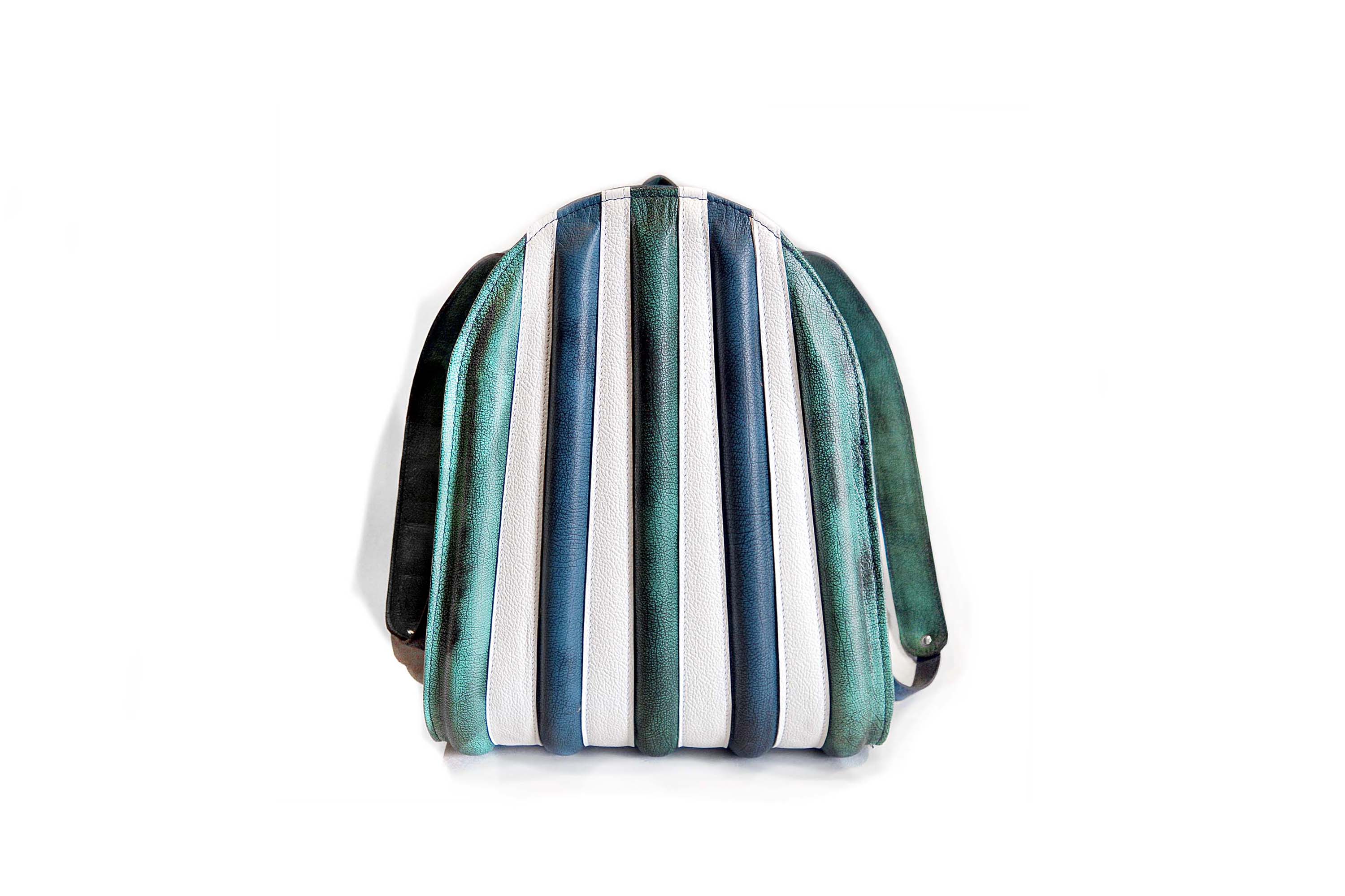 summer backpack turquoise blu leathers harleq