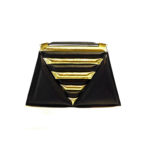 triangles luxury bag black gold leathers