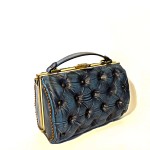 vintage blue handbag