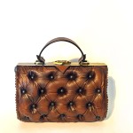 vintage brown leather handbag